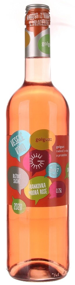 Golguz Veselé víno Frankovka modrá rosé 0,75L, r2020, ak, ruz, su, sc