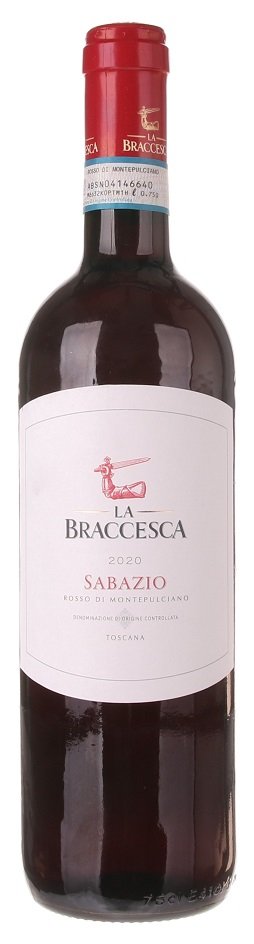 La Braccesca Sabazio Rosso di Montepulciano 0,75L, DOC, r2020, cr, su