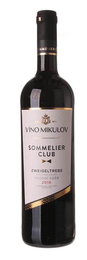Víno Mikulov Sommelier Club Zweigeltrebe 0,75L, r2018, nz, cr, su