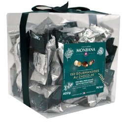 Monbana Vianočný maxibox 150 lahodných čokol. 400g,mliecok