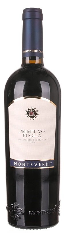 Monteverdi Primitivo Puglia 0,75L, IGT, r2019, cr, su