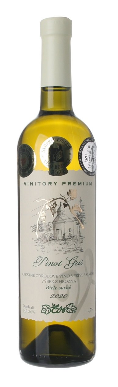 VVD Vinitory Premium Pinot Gris 0,75L, r2020, ak, bl, su