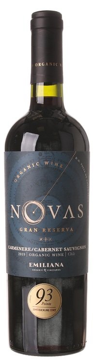 Emiliana Novas Carmenere-Cabernet Sauvignon, Gran Reserva, BIO 0,75L, r2019, cr, su