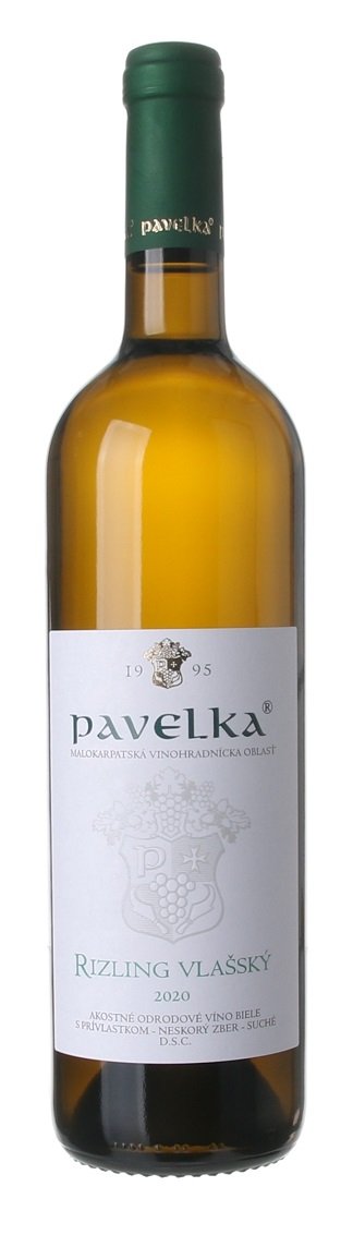 Pavelka Rizling vlašský 0,75L, r2020, nz, bl, su