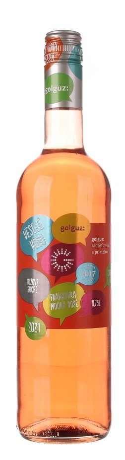 Golguz Veselé víno Frankovka modrá rosé 0,75L, r2021, ak, ruz, su, sc