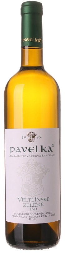 Pavelka Veltlínske zelené 0,75L, r2021, nz, bl, su