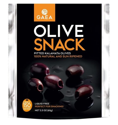 GAEA Olivový snack - čierne olivy Kalamata bez kôstky, 65g,ochr