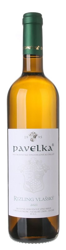 Pavelka Rizling vlašský 0,75L, r2021, nz, bl, su