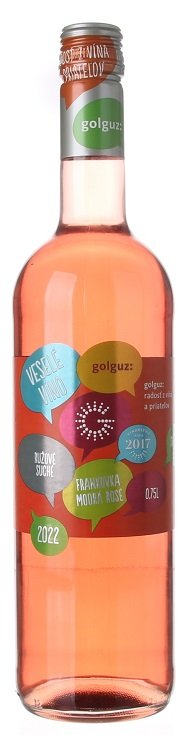 Golguz Veselé víno Frankovka modrá rosé 0,75L, r2022, ak, ruz, su, sc