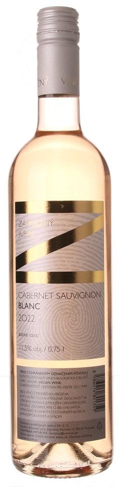 Juraj Zápražný Cabernet Sauvignon Blanc 0,75L, r2022, DSC, bl, su, sc