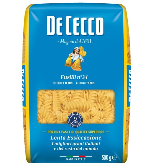 DE CECCO semolinové cestoviny Fusilli N34, 500 g