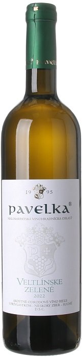 Pavelka Veltlínske zelené 0,75L, r2022, nz, bl, su