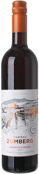 Pavelka Château Zumberg Frankovka modrá 0,75L, r2021, ak, cr, su, sc