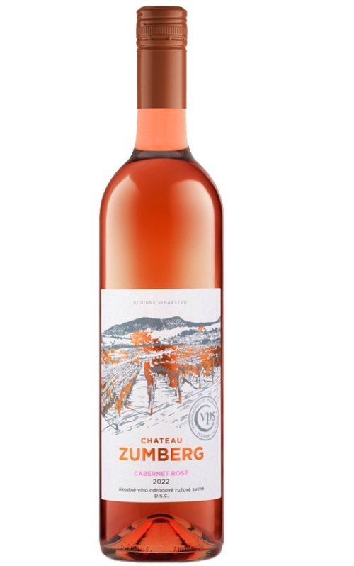 Pavelka Château Zumberg Cabernet Rosé 0,75L, r2022, ak, ruz, su, sc