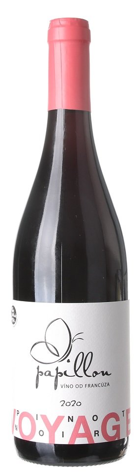 Papillon Víno od Francúza Voyage Pinot Noir, BIO 0,75L, r2020, vin, cr, su