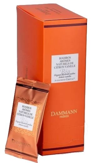 Dammann Fréres Sachets Box Rooibos Vanille Citron BIO, aromatizovaný, 24 x 2 g,  6583,cervcaj, krsac