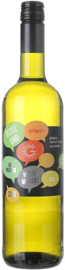 Golguz Veselé víno Muškát Moravský 0,75L, r2023, ak, bl, plsu, sc