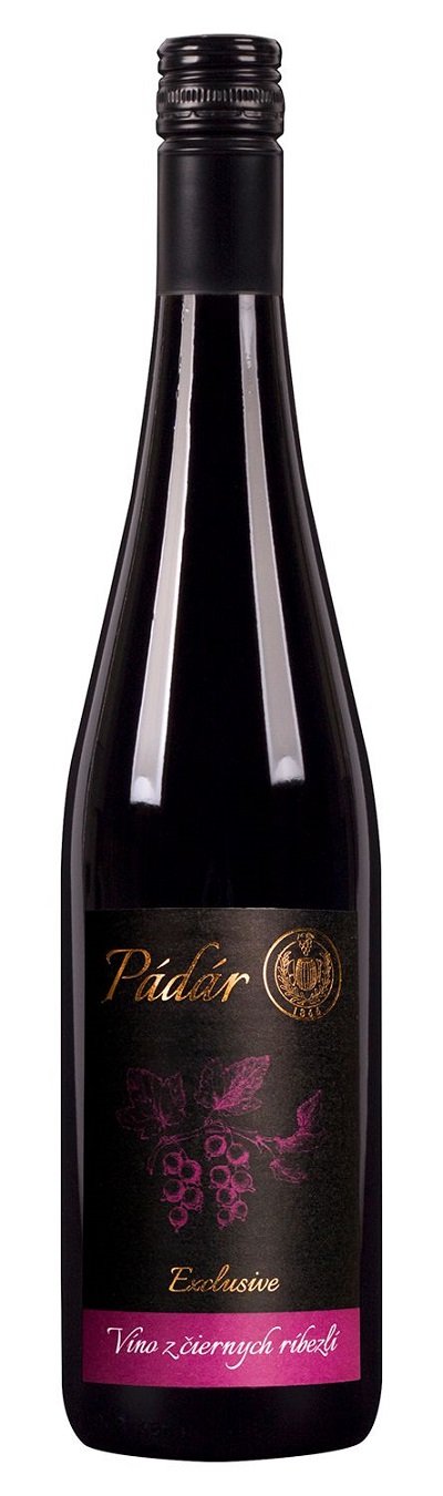 Pádár Víno z čiernych ríbezlí Exlusive - ríbezľové víno 0,75L, r2023, ovvin, cr, sc