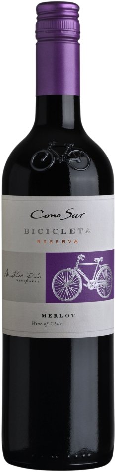 Cono Sur Bicicleta Reserva Merlot 0,75L, r2021, cr, su