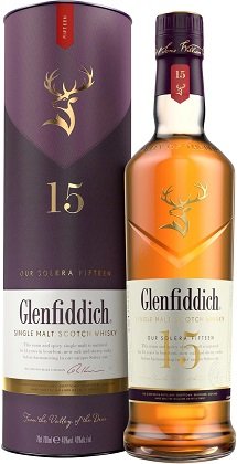 Glenfiddich Scotch 15YO whisky 40% 0,7L, whisky, DB