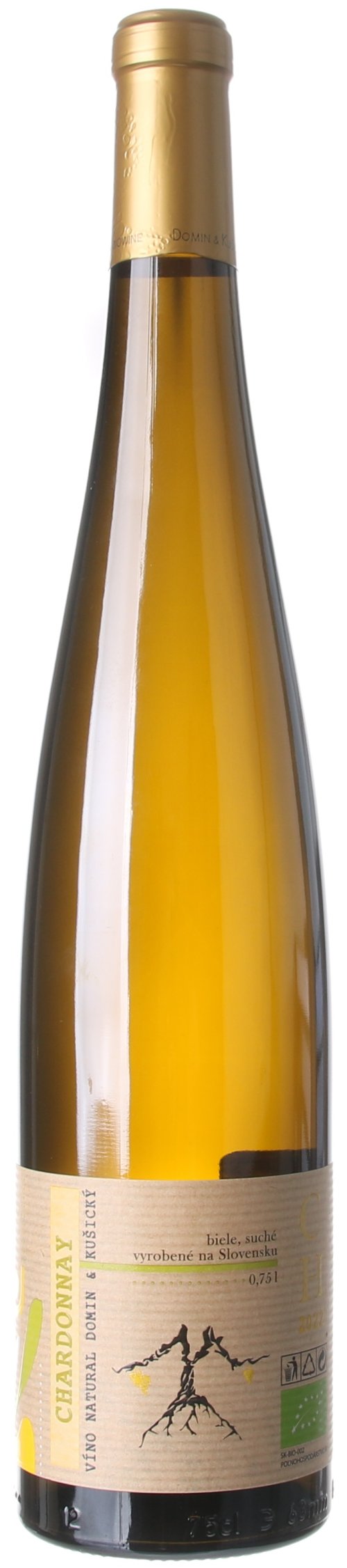 VÍNO NATURAL Domin & Kušický Chardonnay 0,75L, r2022, ak, bl, su