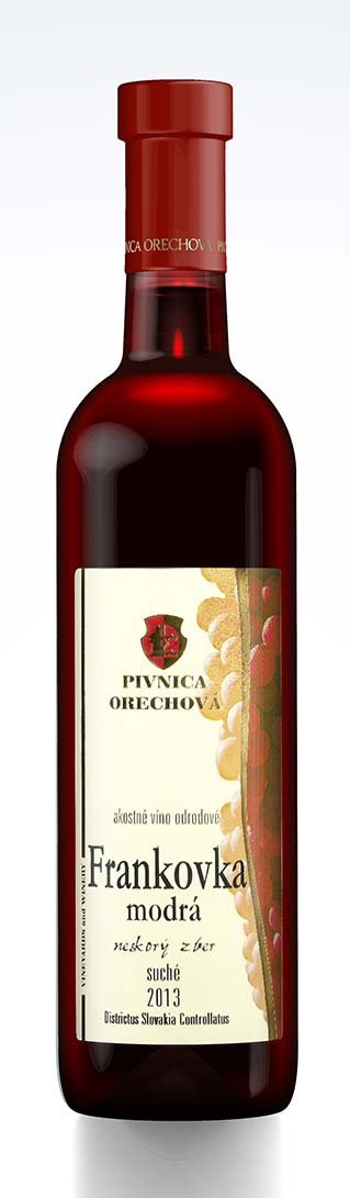 Pivnica Orechová Frankovka modrá 0,75L, r2012, vzh, cr, su