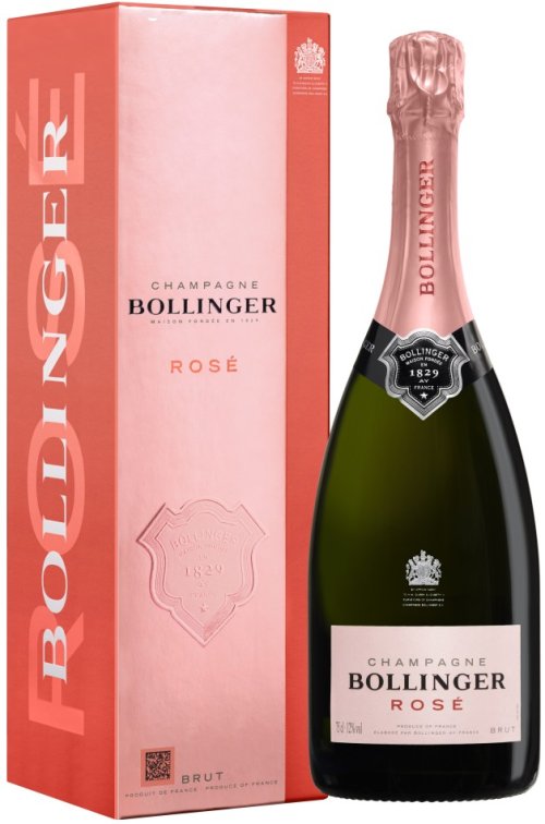 Champagne Bollinger Rosé Brut 0,75L, AOC, sam, ruz, brut, DB