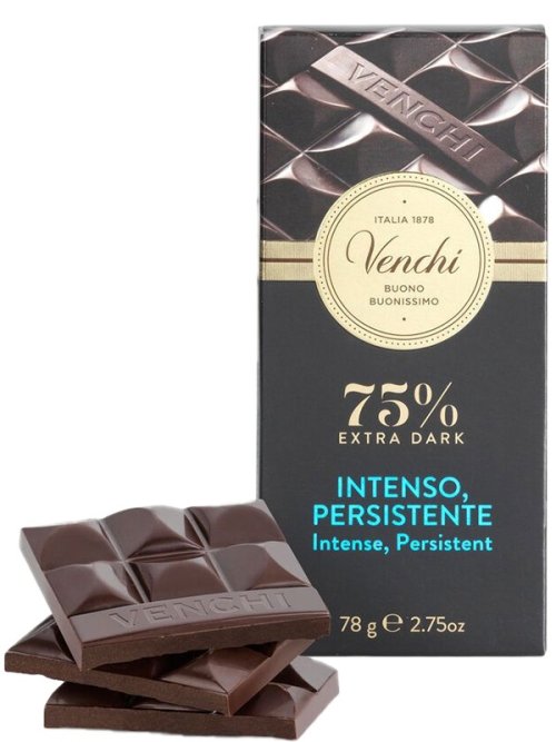 VENCHI Horká čokoláda 75% 78g,tmacok