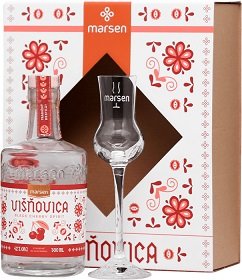 Marsen Višňovica Traditional 42,0% + pohár 0,5L, ovdest, DB