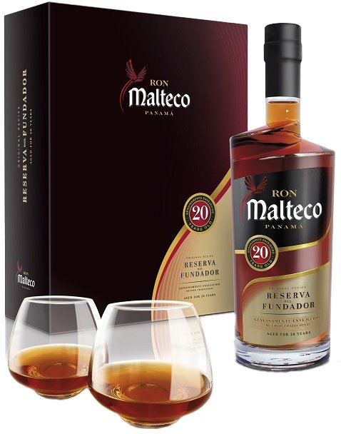 Malteco Reserva Del Fundador 20YO  40 % s 2 pohármi 0,7L, rum, DB