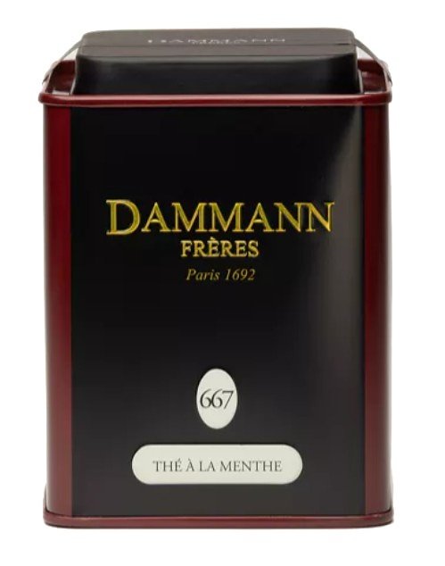 Dammann Fréres La Boite Thé Vert a la Menthe N°667, 100 g, 6559,zelcaj, plech