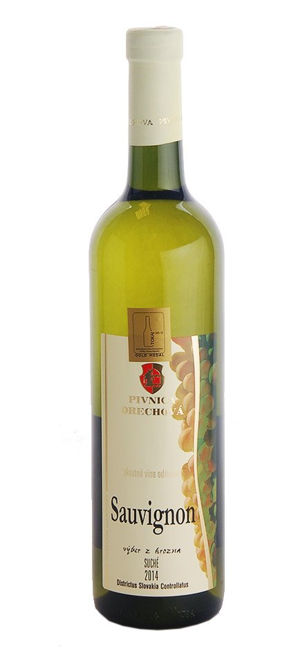 Pivnica Orechová Sauvignon 0,75L, r2014, vzh, bl, su