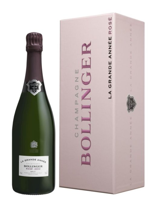 Champagne Bollinger La Grande Année Rosé Brut 0,75L, AOC, r2002, sam, ruz, brut, DB
