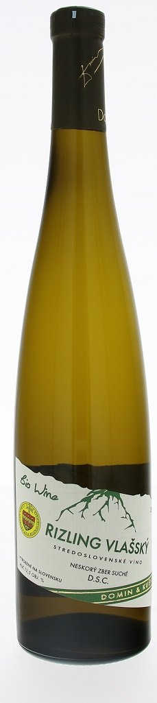 VÍNO NATURAL Domin & Kušický Rizling vlašský BIO 0,75L, r2015, nz, bl, su