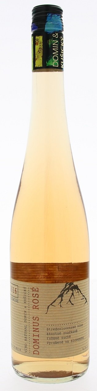 VÍNO NATURAL Domin & Kušický Dominus Rosé BIO 0,75L, r2016, ak, ruz, su