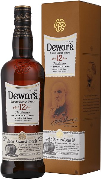 Dewar´s Škótska miešaná whiskey 12r., 40% 0,7L, whisky, DB