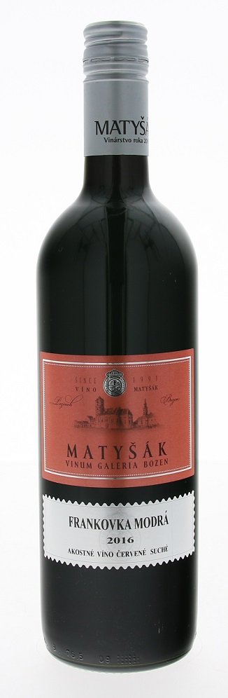 Matyšák Vinum Galéria Bozen Frankovka modrá 0,75L, r2016, ak, cr, su