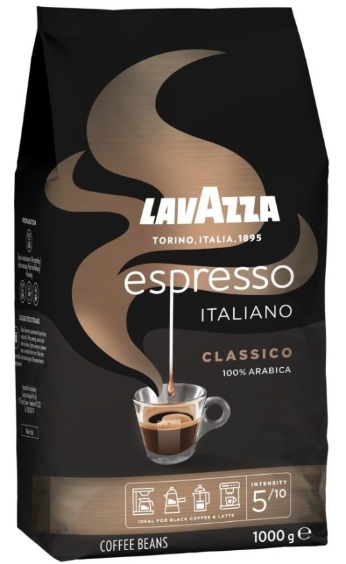 Lavazza Retail Espresso Classico 100% Arabica, 1000g,zrn, ochr