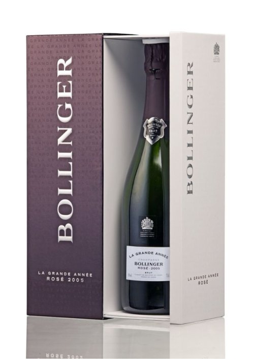 Champagne Bollinger La Grande Année Rosé Brut 0,75L, AOC, r2005, sam, ruz, brut, DB