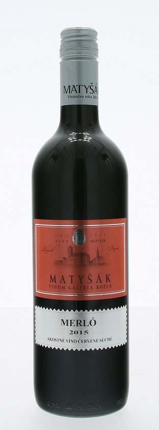 Matyšák Vinum Galéria Bozen Merlot 0,75L, r2015, ak, cr, su