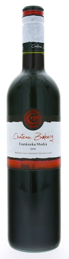 Pavelka Château Zumberg Frankovka modrá 0,75L, r2016, ak, cr, su, sc