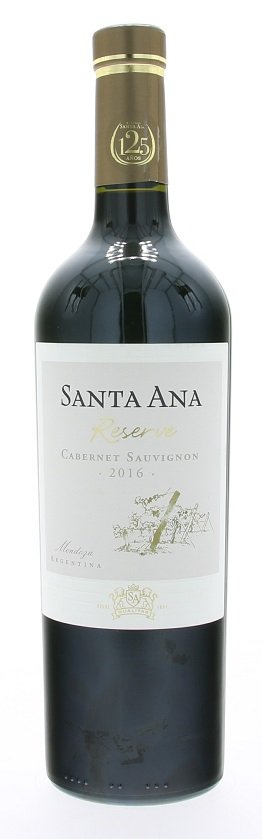 Santa Ana Reserve Cabernet Sauvignon 0,75L, r2016, cr, su