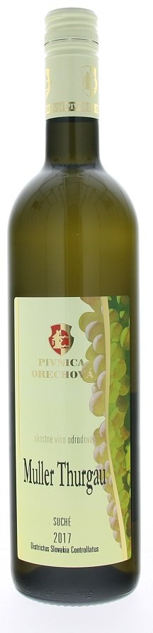 Pivnica Orechová Müller Thurgau 0,75L, r2017, ak, bl, su