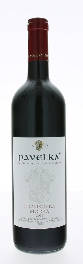 Pavelka Frankovka modrá 0,75L, r2016, vzh, cr, su