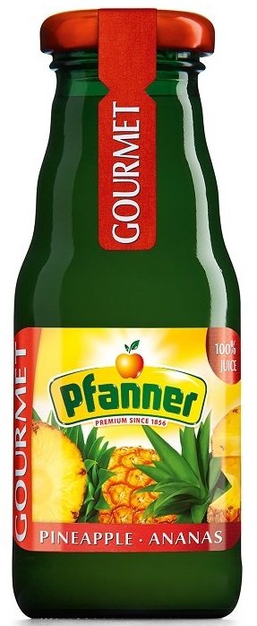 Pfanner Ananásová šťava vyrobená z koncentrátu200ml. sklo 0,2L, sklo
