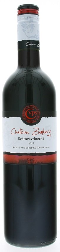 Pavelka Château Zumberg Svätovavrinecké 0,75L, r2016, ak, cr, su, sc