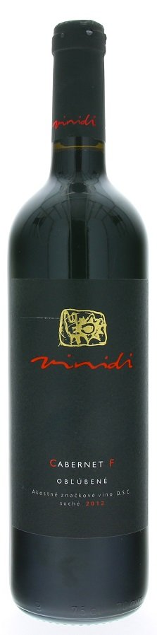 Vinidi Cabernet F obľúbené 0,75L, r2012, ak, cr, su