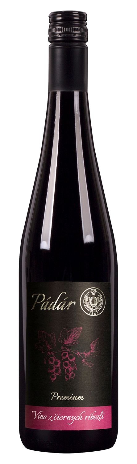 Pádár Víno z čiernych ríbezlí Premium - ríbezľové víno 0,75L, r2017, ovvin, cr, sl