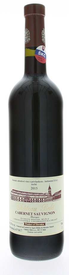 Château Belá Cabernet Sauvignon 0,75L, r2015, kab, cr, su