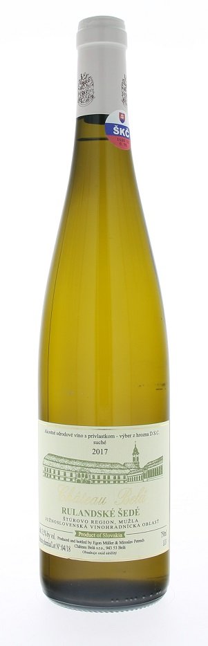 Château Belá Rulandské šedé 0,75L, r2017, vzh, bl, su